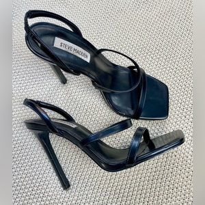 Steve Madden Gracey Sandal | black, strappy heel | size 8.5